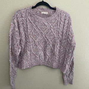 LA HEARTS Cropped Mauve Sweater
